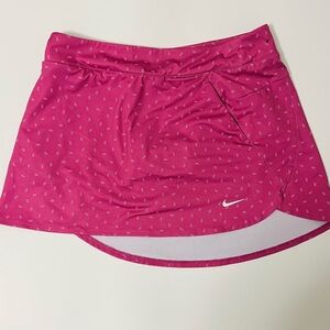 Nike Skort Pink White Athletic Pickleball Tennis Golf Skirt Shorts Size Large